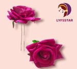 Buy LYF5STAR Handmade Dark Pink Rose Floral Bride Juda Pin For Women - Pack of 2 - Purplle