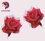 Buy LYF5STAR Handmade Dark Pink Rose Floral Bride Juda Pin For Women - Pack of 2 - Purplle