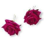 Buy LYF5STAR Handmade Dark Pink Rose Floral Bride Juda Pin For Women - Pack of 2 - Purplle