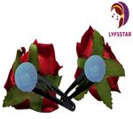 Buy LYF5STAR Artificial Red Rose Flower Handmade Bride Tiktok Hairpin - Pack of 2 - Purplle