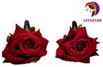 Buy LYF5STAR Artificial Red Rose Flower Handmade Bride Tiktok Hairpin - Pack of 2 - Purplle