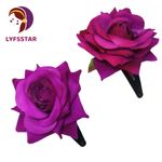 Buy LYF5STAR Artificial Purple Rose Flower Handmade Bride Tiktok Hairpin - Pack of 2 - Purplle