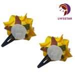 Buy LYF5STAR Artificial Yellow Rose Flower Handmade Bride Tiktok Hairpin - Pack of 2 - Purplle