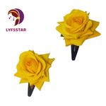 Buy LYF5STAR Artificial Yellow Rose Flower Handmade Bride Tiktok Hairpin - Pack of 2 - Purplle