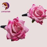 Buy LYF5STAR Artificial Baby Pink Rose Flower Handmade Bride Tiktok Hairpin - Pack of 2 - Purplle
