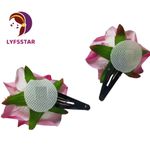 Buy LYF5STAR Artificial Baby Pink Rose Flower Handmade Bride Tiktok Hairpin - Pack of 2 - Purplle