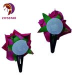 Buy LYF5STAR Artificial Dark Pink Rose Flower Handmade Bride Tiktok Hairpin - Pack of 2 - Purplle