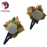 Buy LYF5STAR Artificial Golden Rose Flower Handmade Bride Tiktok Hairpin - Pack of 2 - Purplle