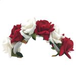 Buy LYF5STAR Bridal Red & White Rose Artificial Flower Veni Gajra - Pack of 1 - Purplle