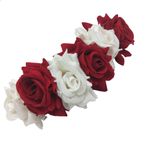 Buy LYF5STAR Bridal Red & White Rose Artificial Flower Veni Gajra - Pack of 1 - Purplle