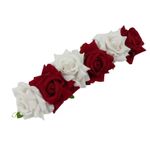 Buy LYF5STAR Bridal Red & White Rose Artificial Flower Veni Gajra - Pack of 1 - Purplle