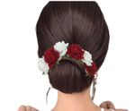 Buy LYF5STAR Bridal Red & White Rose Artificial Flower Veni Gajra - Pack of 1 - Purplle