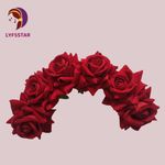 Buy LYF5STAR Bridal Red Rose Artificial Flower Veni Gajra - Pack of 1 - Purplle