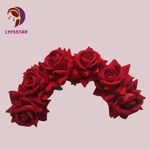 Buy LYF5STAR Bridal Red Rose Artificial Flower Veni Gajra - Pack of 1 - Purplle