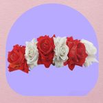 Buy LYF5STAR Bridal Orange & White Rose Artificial Flower Veni Gajra - Pack of 1 - Purplle