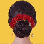 Buy LYF5STAR Bridal Orange Rose Artificial Flower Veni Gajra - Pack of 1 - Purplle