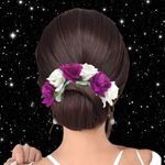 Buy LYF5STAR Bridal Purple & White Rose Artificial Flower Veni Gajra - Pack of 1 - Purplle