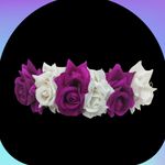 Buy LYF5STAR Bridal Purple & White Rose Artificial Flower Veni Gajra - Pack of 1 - Purplle