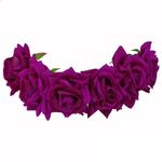 Buy LYF5STAR Bridal Purple Rose Artificial Flower Veni Gajra - Pack of 1 - Purplle