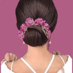Buy LYF5STAR Bridal Baby Pink Rose Artificial Flower Veni Gajra - Pack of 1 - Purplle