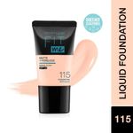 Buy Maybelline New York Fit Me Matte+Poreless Liquid Foundation Tube - Ivory 115 (18 ml)+Fit me matte Poreless Primer - Purplle