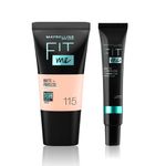 Buy Maybelline New York Fit Me Matte+Poreless Liquid Foundation Tube - Ivory 115 (18 ml)+Fit me matte Poreless Primer - Purplle