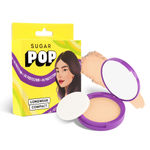 Buy SUGAR POP Longwear Matte Compact For All Skin Types 07 Biscuit For Medium Skin Tone | Vitamin E Enriched | Uv Protection, Pore Minimizing | Medium Coverage | Face Compact For All Skin Types | 9 Gm, Cream - Purplle