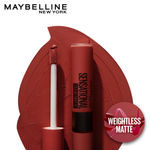 Buy Maybelline New York Sensational Liquid Matte Lipstick 17 Stop On Red (7 ml) - Purplle