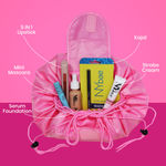 Buy NY Bae By Purplle Bestsellers Kit - Fair Skin | Strobe Pink Topaz | Warm Cashew Serum Foundation | Black Kajal | Mascara | Nude 5in1 Lipstick | Makeup Pouch | Glowy Korean Skin (70 gm) - Purplle