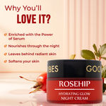 Buy Good Vibes Rosehip Hydrating glow night cream | Nourshing, Skin renewing, Sleep treatment (80 gm) - Purplle