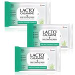 Buy Lacto Calamine Daily Cleansing Wipes Pack of 3 , 75 Count - Purplle