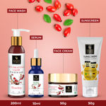 Buy Good Vibes Rosehip Hydrating CSMS Combo (Set of 4) (Facewash 200ml + Serum 10ml + Moisturizer 50g + Sunscreen 50 gm) - Purplle