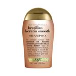 Buy OGX Ever Straightening Brazilian Keratin Smooth Shampoo | Coconut Oil, Keratin Proteins, Avocado Oil & Cocoa Butter, For Dry, Curly, Frizzy, Fine Hair Sulfate Parabens Free, 88.7ml - Purplle