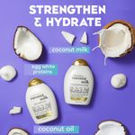 Buy OGX Nourishing + Coconut Milk Nourishing Moisturizing Shampoo | Strong & Healthy Growth Hair, Coconut Milk, Coconut Oil & Egg White Protein Paraben Sulfate Free 385ml - Purplle