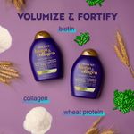 Buy OGX Thick & Full + Biotin & Collagen Volumizing Conditioner for Thin Hair, with Vitamin B7 & Hydrolyzed Wheat Protein, Paraben-Free, Sulfate-Free Surfactants, 385ml - Purplle