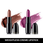 Buy FACES CANADA Festive Pout - Weightless Creme Finish Lipstick Pack of 2 - Sweet Mocha & Imperial Plum (4gx2) | Creamy Finish | Silky Smooth Texture | Long Lasting Rich Color | Hydrated Lips - Purplle