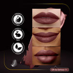 Buy FACES CANADA Festive Hues - Comfy Matte Creme Lipstick Pack of 2 - Oh So Serious & Over And Out (4.2gx2) | 8HR Long Stay | Creamy Matte Finish | Intense Color | Single Stroke Smooth Application - Purplle