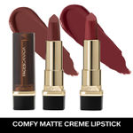 Buy FACES CANADA Festive Hues - Comfy Matte Creme Lipstick Pack of 2 - Raise The Roof & Not A Quitter (4.2gx2) | 8HR Long Stay | Creamy Matte Finish | Intense Color | Single Stroke Smooth Application - Purplle