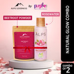 Buy Alps Goodness Natural Glow Combo with Bestselling Beetroot Powder & 100% Pure Rose water I Skin Brightening Duo I Glow up Set I Pack of 2 - Purplle