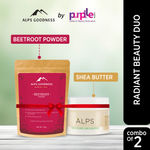 Buy Alps Goodness Radiant Beauty Duo with Bestselling Beetroot Powder & 100% Pure Shea Butter I Best for Glowing Skin I Natural Moisturizer I Pack of 2 - Purplle