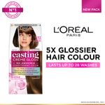 Buy L'Oreal Paris Casting Creme Gloss Hair Color With Glycolic Gloss Complex | Ultra Visible Shade 532 - Salted Caramel | 60ml + 40ml + 60g - Purplle