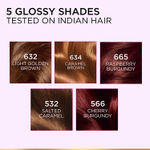 Buy L'Oreal Paris Casting Creme Gloss Hair Color With Glycolic Gloss Complex | Ultra Visible Shade 532 - Salted Caramel | 60ml + 40ml + 60g - Purplle