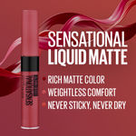 Buy Maybelline New York Sensational Liquid Matte Lipstick 22 Peach Addict (7 ml) - Purplle