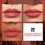 Buy Maybelline New York Sensational Liquid Matte Lipstick 22 Peach Addict (7 ml) - Purplle