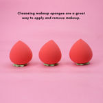 Buy Cuffs N Lashes Makeup Blender/Sponge Set of 3 Strawberry - Purplle