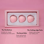 Buy Cuffs N Lashes Makeup Blender/Sponge Set of 3 Peach - Purplle