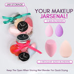 Buy Cuffs N Lashes Multi Makeup Blender/Sponge Jar 6 Pcs - Purplle