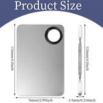 Buy Cuffs N Lashes Stainless Steel Makeup Mixing Plate With Spatula Pack of 2 - Purplle