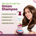 Buy Mamaearth Onion Shampoo with Onion & Plant Keratin for Hair Fall Control - 250 ml - Purplle