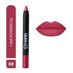 Buy MARS Won't Smudge Won't Budge Crayon Lipstick up to 12 Hours Stay | Matte Finish | Waterproof | Won't Smudge Won't Budge Lip Crayon (3.5 gm) (08-I Am Powerful) - Purplle